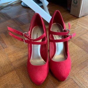 Red Strappy Heel